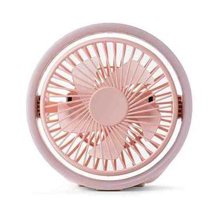 N601 180 Degree Rotating Type-C Desktop Fan with LED Ambience Light(Pink)