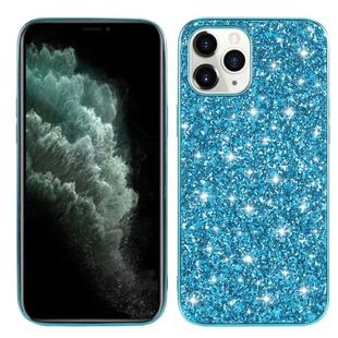 For iPhone 12 / 12 Pro Glitter Powder Shockproof TPU Protective Case(Blue)
