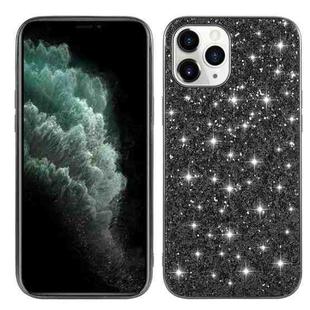 For iPhone 12 / 12 Pro Glitter Powder Shockproof TPU Protective Case(Black)