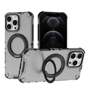 For iPhone 12 Pro Max Grating 360 Degree Rotating Holder Shockproof Phone Case(Black)