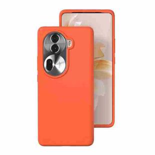 For OPPO Reno11 / Reno11 Pro Global All-inclusive Liquid Silicone Phone Case(Orange)