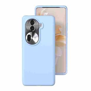 For OPPO Reno11 / Reno11 Pro Global All-inclusive Liquid Silicone Phone Case(Mist Blue)