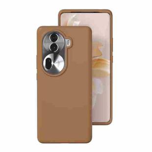 For OPPO Reno11 / Reno11 Pro Global All-inclusive Liquid Silicone Phone Case(Khaki)