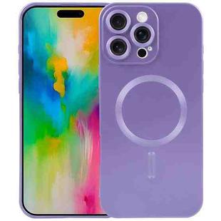 For iPhone 16 Pro Max Liquid TPU Silicone Solid Color MagSafe Phone Case(Purple)