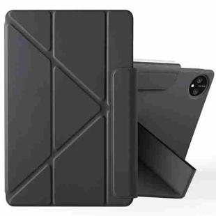 For Huawei MatePad Pro 11 2024 / 2022 Fixed Buckle Magnetic Deformation Leather Tablet Case(Black)