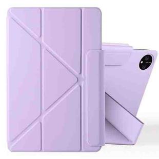 For Huawei MatePad Pro 11 2024 / 2022 Fixed Buckle Magnetic Deformation Leather Tablet Case(Purple)