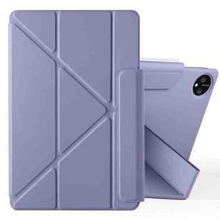 For Huawei MatePad Pro 11 2024 / 2022 Fixed Buckle Magnetic Deformation Leather Tablet Case(Lavender Purple)