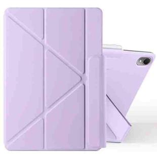 For Huawei MatePad Air 11.5 2023 Fixed Buckle Magnetic Deformation Leather Tablet Case(Purple)