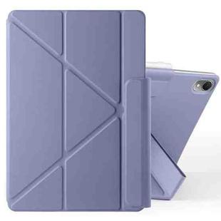 For Huawei MatePad Air 11.5 2023 Fixed Buckle Magnetic Deformation Leather Tablet Case(Lavender Purple)