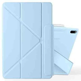 For Huawei MatePad 11 2021 Fixed Buckle Magnetic Deformation Leather Tablet Case(Ice Blue)