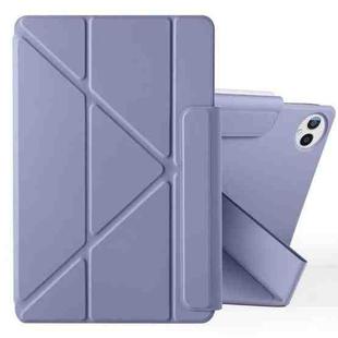 For Huawei MatePad Pro 13.2 2023 Fixed Buckle Magnetic Deformation Leather Tablet Case(Lavender Purple)