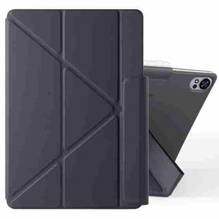 For Huawei MatePad Air 12 2024 Fixed Buckle Magnetic Deformation Leather Tablet Case(Black)