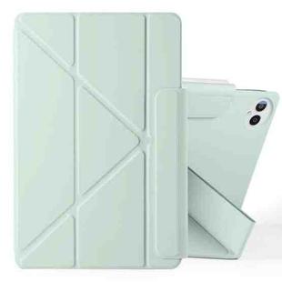 For Huawei MatePad Pro 12.2 2024 Fixed Buckle Magnetic Deformation Leather Tablet Case(Baby Green)