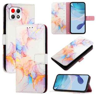 For T-Mobile REVVL 7 5G PT003 Marble Pattern Flip Leather Phone Case(Galaxy Marble White)