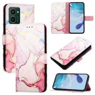 For HMD Pulse Pro PT003 Marble Pattern Flip Leather Phone Case(Rose Gold)