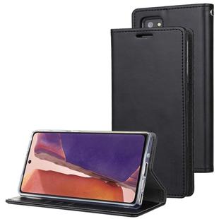 For Samsung Galaxy Note20 GOOSPERY BLUE MOON Crazy Horse Texture Horizontal Flip Leather Case With Bracket & Card Slot & Wallet(Black)