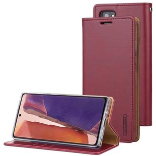 For Samsung Galaxy Note20 Ultra GOOSPERY BLUE MOON Crazy Horse Texture Horizontal Flip Leather Case With Bracket & Card Slot & Wallet(Wine Red)