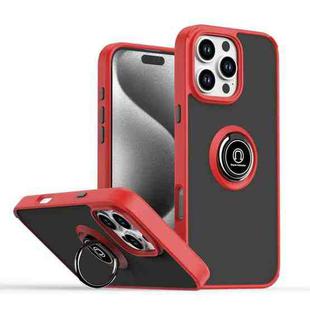 For iPhone 16 Pro Max Q Shadow 1 Series TPU + PC Phone Case with Ring(Red)