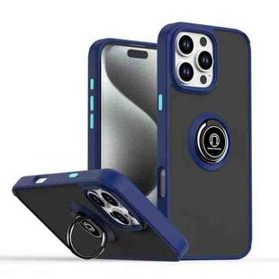 For iPhone 16 Pro Max Q Shadow 1 Series TPU + PC Phone Case with Ring(Royal Blue)