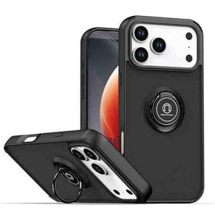 For iPhone 17 Pro Max Q Shadow 1 Series TPU + PC Phone Case with Ring(Black+Black)