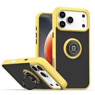For iPhone 17 Pro Max Q Shadow 1 Series TPU + PC Phone Case with Ring(Yellow)