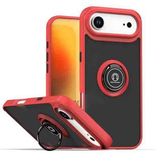 For iPhone 17 Air Q Shadow 1 Series TPU + PC Phone Case with Ring(Red)