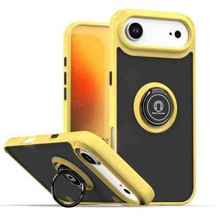 For iPhone 17 Air Q Shadow 1 Series TPU + PC Phone Case with Ring(Yellow)