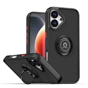 For iPhone 17 Q Shadow 1 Series TPU + PC Phone Case with Ring(Black+Red)