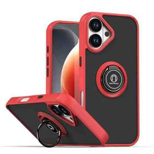For iPhone 17 Q Shadow 1 Series TPU + PC Phone Case with Ring(Red)