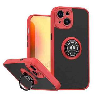 For iPhone 15 Q Shadow 1 Series TPU + PC Phone Case with Ring(Red)