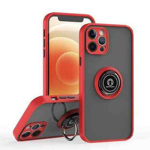 For iPhone 12 Pro Q Shadow 1 Series TPU + PC Phone Case with Ring(Red)