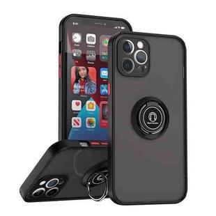 For iPhone 12 Pro Max Q Shadow 1 Series TPU + PC Phone Case with Ring(Black+Red)