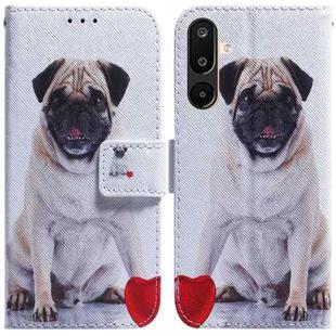 For Samsung Galaxy M16 5G / F16 5G / M36 5G Coloured Drawing Flip Leather Phone Case(Pug)