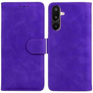 For Samsung Galaxy M16 5G / F16 5G / M36 5G Skin Feel Pure Color Flip Leather Phone Case(Purple)