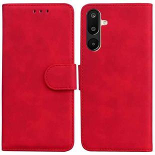 For Samsung Galaxy M16 5G / F16 5G / M36 5G Skin Feel Pure Color Flip Leather Phone Case(Red)