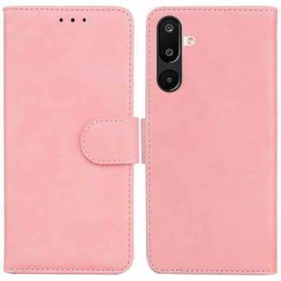 For Samsung Galaxy M16 5G / F16 5G / M36 5G Skin Feel Pure Color Flip Leather Phone Case(Pink)