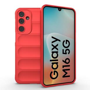 For Samsung Galaxy M16 5G Magic Shield TPU + Flannel Phone Case(Red)