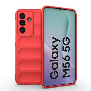 For Samsung Galaxy M56 5G Magic Shield TPU + Flannel Phone Case(Red)