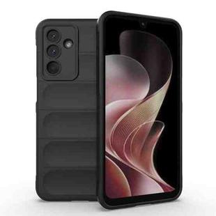 For Samsung Galaxy M36 5G India Magic Shield TPU + Flannel Phone Case(Black)