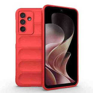 For Samsung Galaxy M36 5G India Magic Shield TPU + Flannel Phone Case(Red)