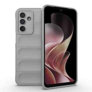 For Samsung Galaxy M36 5G India Magic Shield TPU + Flannel Phone Case(Grey)