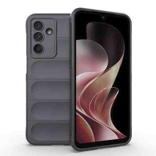 For Samsung Galaxy M36 5G India Magic Shield TPU + Flannel Phone Case(Dark Grey)