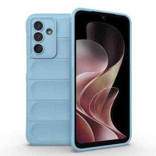 For Samsung Galaxy M36 5G India Magic Shield TPU + Flannel Phone Case(Light Blue)