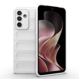 For Samsung Galaxy M36 5G India Magic Shield TPU + Flannel Phone Case(White)