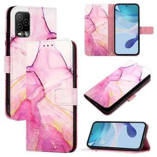 For BLU View 5 Pro PT003 Marble Pattern Flip Leather Phone Case(Pink Purple Gold)