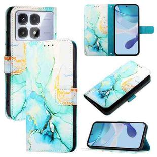 For Redmi K70 Ultra 5G Global PT003 Marble Pattern Flip Leather Phone Case(Green)