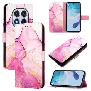 For Redmi Note 14 Pro / 14 Pro+ 5G Global PT003 Marble Pattern Flip Leather Phone Case(Pink Purple Gold)
