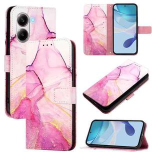 For Redmi Turbo 4 PT003 Marble Pattern Flip Leather Phone Case(Pink Purple Gold)