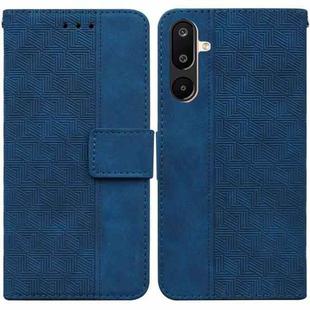 For Samsung Galaxy M16 5G / F16 5G / M36 5G Geometric Embossed Leather Phone Case(Blue)