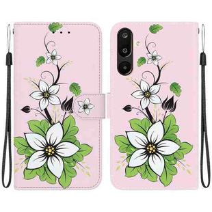 For Samsung Galaxy M16 5G / F16 5G / M36 5G Crystal Texture Colored Drawing Leather Phone Case(Lily)